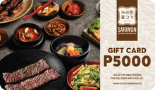 Load image into Gallery viewer, Sariwon Korean Barbecue E-Gift Card (Delivery/Takeout)