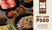 Load image into Gallery viewer, Sariwon Korean Barbecue E-Gift Card (Delivery/Takeout)
