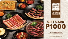Load image into Gallery viewer, Sariwon Korean Barbecue E-Gift Card (Delivery/Takeout)